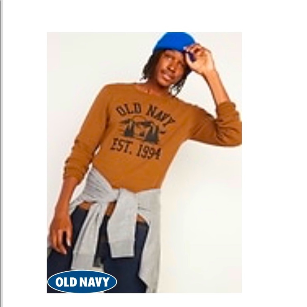 Old Navy Logo Graphic Thermal-Knit Long-Sleeve T-Shirt